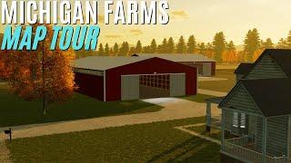 HUGE NEW AMERICAN MAP | Michigan Farms Map Tour