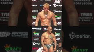 JAKE PAUL VS MIKE TYSON WEIGH IN COMPARISON #Shorts