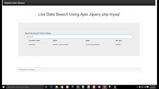 Search data live using ajax php mysql easy [shajedul shawon]