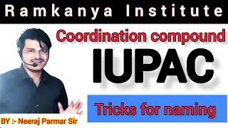 IUPAC Nomenclature of coordination compounds By Neeraj Parmar Sir #coordinationcompounds