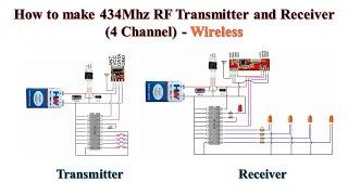 How to make 434Mhz RF Transmitter and Receiver (4 Channel)