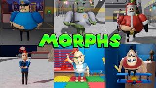 New MORPHS, Play as Siren Cop, Barry, Babby Bobby, Mr Stinky, Alien, Ani-Tron, Papa Pizza, Gran