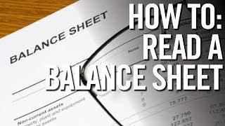 HOW TO READ A BALANCE SHEET  Ale's World Of Finance (Collaboration)