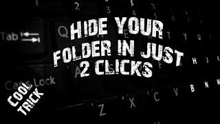 HIDE YOUR FOLDER IN JUST 2 CLICKS|COOL TRICK|Techie Talks with Sham