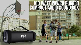 Wireless Portable Bluetooth Speaker - 100 Watt Power Rugged Compact Audio Sound Box Stereo - PBMSQG5