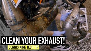 The BEST way to clean rust off an Exhaust Pipe! | Dennis Kirk Tech Tip