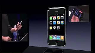 Steve Jobs demonstrates iPhone multi-touch at MacWorld in San Francisco