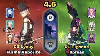 C0 Lyney Furina Vaporize & C1 Tighnari Spread | Spiral Abyss 4.6 | Genshin Impact