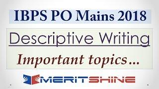 IBPS PO 2018 Descriptive Writing (Important Topics)