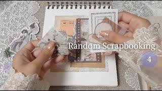 ASMR Scrapbooking using random supplies  No. 4 | Aesthetic Journaling | journal idea