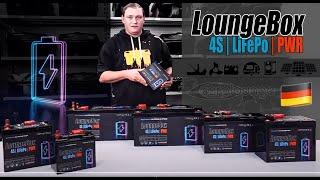 [DE] LoungeBox PWR  -12V 4S Lifepo Outdoor Power | Smart BMS | Camping Boat Motor Dinghy  Caravan