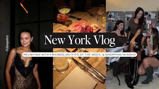 NYC TRAVEL VLOG: Reuniting With Friends, NYC Outfit Ideas, & Shopping in Soho