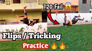 Flips / Tricking Practice Video | 720 fail  | Joseph Chavhan