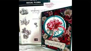 Easy Circle Flip Fun Fold Card with Regal Flora and Regal Winter DSP!