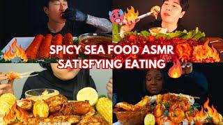 Mukbangers Eating SPICY SEAFOOD | ASMR Shrimp, Lobster & More