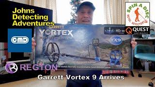 THE NEW GARRETT VORTEX 9 METAL DETECTOR AS ARRIVED & NEXT VIDEO FUNCTION BUTIONS