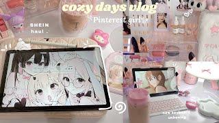 cozy days vlog| SHEIN haul, desk update, pinterest girl life, strawberry milk coffee ft. Epomaker