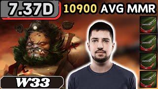 7.37d - W33 PUDGE Hard Support Gameplay 24 ASSISTS - Dota 2 Full Match Gameplay