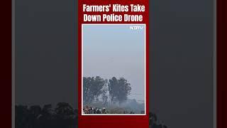 Farmers Protest: Farmers Fly Kites, Bring Down Police Drone At Haryana-Punjab Border