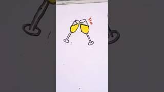 cheer up glass drawingeasy step by step