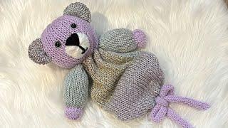 Teddy Bear Pajama Bag ~ Addi / Sentro / Circular Knitting