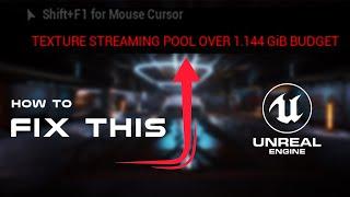 How To Fix Texture Streaming Pool Error In Unreal Engine 5