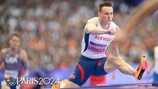 Karsten Warholm easily advances to begin 400m hurdle title defense | Paris Olympics | NBC Sports