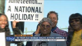 90-year-old woman walking to Washington D.C. on a Juneteenth mission