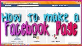 How to make a Facebook Page (2012)