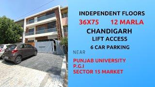 Luxury Independent Floors In CHANDIGARH || 12 Marla || 36X75 || Sector 15 || Near PUNJAB UNIVERSITY