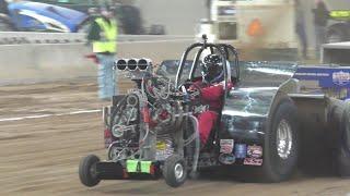 Wild Horsepower! 2023 Blown Small Block Modified Mini Tractor Pulling At The Keystone Nationals