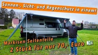 Seitenwandmarkise Wohnmobil - 2 Stück für 70,00 Euro (!) - Sonnen, Sicht & Regenschutz in einem!