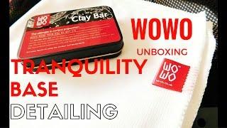 Tranquility Base Detailing Unboxing: Wowo Clay bar and Microfiber cloths.