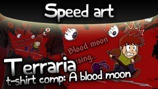 Terraria tee competition: A blood moon is rising