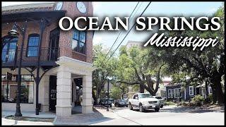 OCEAN SPRINGS MISSISSIPPI DOWNTOWN DRIVE - 4K