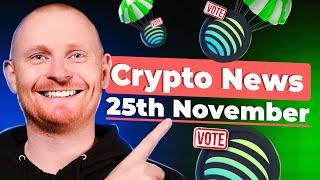 Crypto News: November 25th: Jupiter Airdrop Vote | Pump.fun Drama