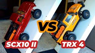 Axial SCX10 II VS Traxxas TRX 4 Sport Kit | Climb Angle TEST | Hard VS Lexan Body