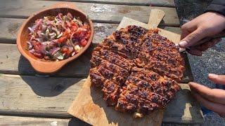 Delicious Cheesy Meatballs Cooked by the River: Nature's Perfect Setting!