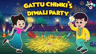 Gattu Chinki’s Diwali Party | Diwali Fun with Family | English Cartoon | Moral Story | PunToon Kids