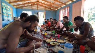 Village Youth Taro Project Ends With Feasting On Seafood (Stingray and Fish)