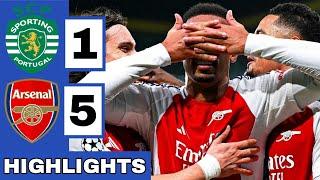 Sporting CP vs Arsenal (1-5) Extended HIGHLIGHTS | UEFA Champions League