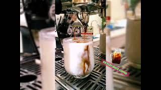 Ice flat white coffee 