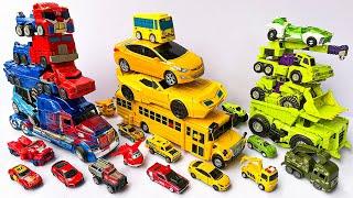 Tractor toys, RC excavators, car rescue cranes - Transformation Robot toy collection