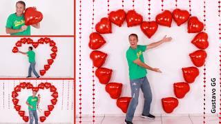  HOW TO MAKE A HEART WITH BALLOONS  Valentine’s Day Decorations  February 14  Gustavo GG