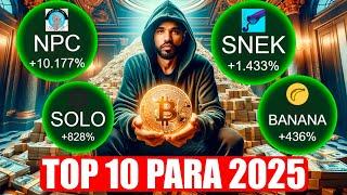 TOP 10 CRIPTOMOEDAS PARA COMPRAR HOJE E LUCRAR EM 2025