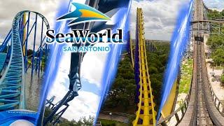 All Roller Coasters at SeaWorld San Antonio 2024 (Texas ) | Onride POV