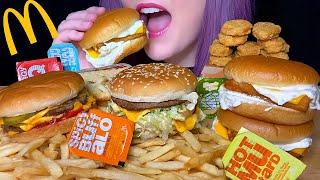 ASMR MCDONALD’S MUKBANG (NO TALKING) BIG MAC + FILET-O-FISH + DOUBLE CHEESEBURGER