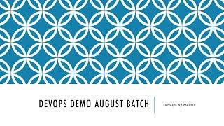 aws devops demo session august 2023  telugu #devops #aws #training #devopstraining