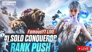 BGMI SOLO CONQUEROR RANK PUSH DAY ~ 103.5 BGMI NEW UPDATE  Famous Is Live #shortsfeed #short #bgmi