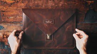 MAKING A HANDMADE ENVELOPE STYLE LEATHER IPAD COVER - DIY BUILD ALONG - ASMR